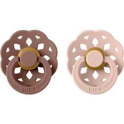 Bibs Boheme Pacifiers Size 1 2-pack Woodchuck/Blush