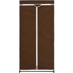 vidaXL With Zippers Brown Garderob 75x160cm 2st