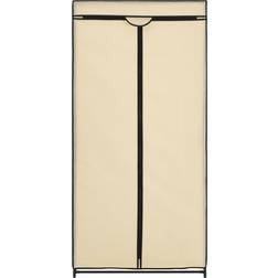 vidaXL With Zippers Cream Garderobeskab 75x160cm 2stk