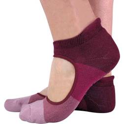 Sock Snob Non Slip Grip Low Cut Invisible Socks 2-pack - Wine
