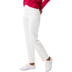 Croft And Barrow Women's Effortless Stretch Pull On Straight Leg Pants - White