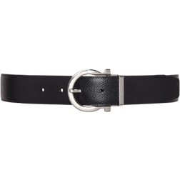 Ferragamo Single Gancini Reversible Belt - Black/Hickory