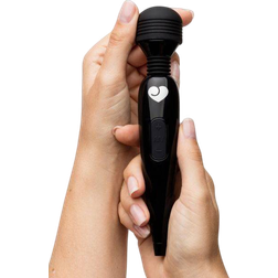 LoveHoney Deluxe Rechargeable Mini Massage Wand Vibrator Black