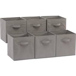 Amazon Basics Collapsible Solid Grey Storage Box 19L 6pcs