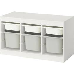 IKEA Trofast Storage Combination with Boxes White White/Grey
