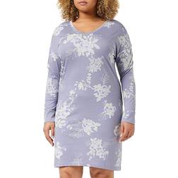 Triumph Night Dress In Long Sleeves - Violet/Dark Combination