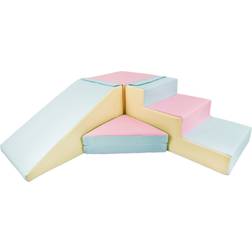 Velinda Set 4 Blocs Mousse Jeu Rose Bleu Jaune