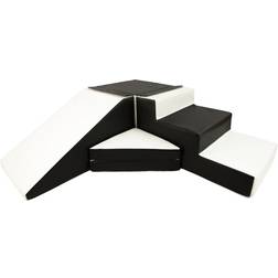 Velinda Set 4 Blocs Mousse Jeu Noir Blanc