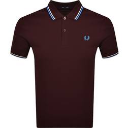 Fred Perry Twin Tipped Polo T Shirt - Burgundy