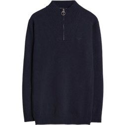 Barbour Essential Lambswool Half Zip Jumper - Navy