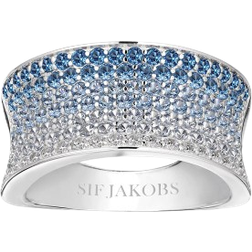 Sif Jakobs Ring Felline Concavo - Silver/Blue/Transparent