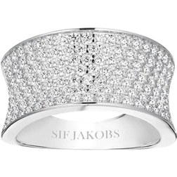 Sif Jakobs Ring Felline Concavo - Silver/Transparent