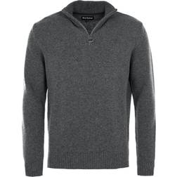 Barbour Essential Lambswool Half Zip Jumper - Charcoal
