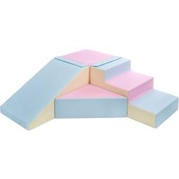 Velinda EPS Styrofaom+PE Foam Slide Set Hard Version Pink/Blue/Yellow in Pastel