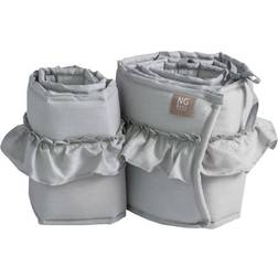 Ng Baby Bumper Bedside Crib Mood Ruffles Light Grey