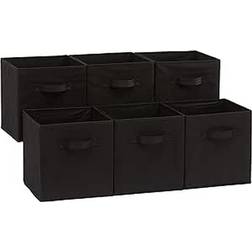 Amazon Basics Collapsible Solid Black Förvaringslåda 19.9L 6st