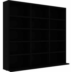 vidaXL CD Cabinet Black Book Shelf 89.5cm