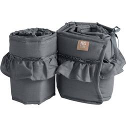 Ng Baby Bumper Bedside Crib Mood Ruffles Graphite Grey