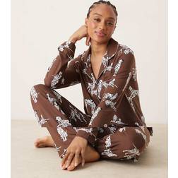 Chelsea Peers Tall Pyjamassæt Med Dalmatinerprint Bukser Langærmet Bluse - Kun