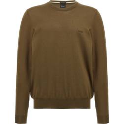 HUGO BOSS Botto with Embroidered Logo Sweater - Khaki