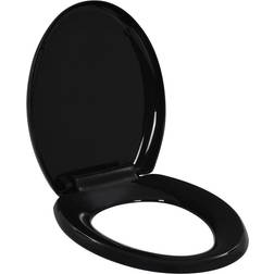 vidaXL Soft-Close WC-Istuimen Pikakiinnityksellä Musta