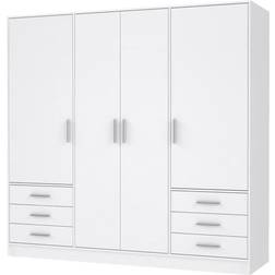 Forte Jupiter Matt White Wardrobe 206.5x200cm