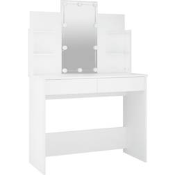vidaXL With LED Lights White Dressing Table 40x96cm