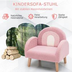 Northio Barnfåtölj För Småbarn Barnsoffa Klädd Ryggstöd