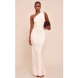 PrettyLittleThing Double Layer Slinky One Shoulder Maxi Dress