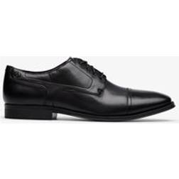 Clarks Paulton Cap Standard Fit Leather Shoes - Black