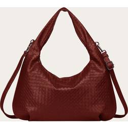 Noella Peony Hobo Bag - Dark Red