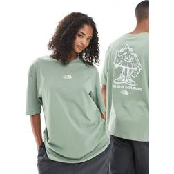 The North Face Mountain Fun Unisex Oversized Backprint T-Shirt - Light Green