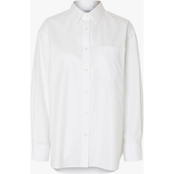 Selected Femme Slfester LS Oversize Shirt - Bright White