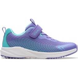 Clarks Dash Kid Purple Synthetic Trainers - Purple