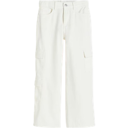 H&M Wide Leg Cargo Jeans Loose Fit - White (1200668003)