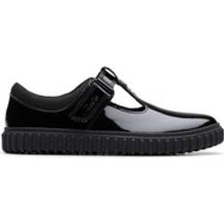 Clarks Cove Hope Kid Patent T Bar Shoes - Black