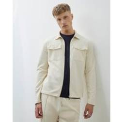River Island Cream Slim Fit Double Pocket Overshirt