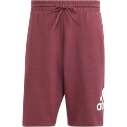 adidas Men's Sportswear Essentials Big Logo French Terry Shorts - Shadow Red/White