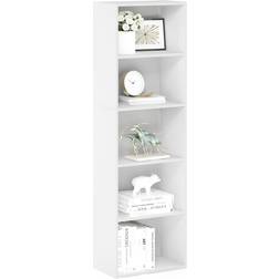 Furinno Luder 5-Tier White Bogreol 132.1cm