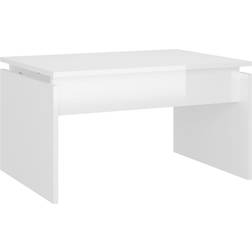 vidaXL Engineered Wood High Gloss White Soffbord 50x68cm
