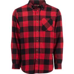Magellan Outdoors Canyon Creek Long Sleeve Flannel Shirt - Rio Red Buffalo Check