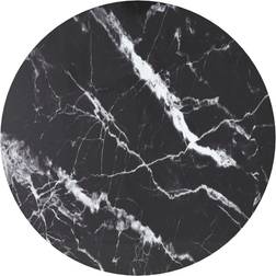 vidaXL Tempered Glass Black and White Table Top 70cm