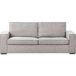 Beliani Vuokatti Light Grey Sofa 216cm 3 Seater