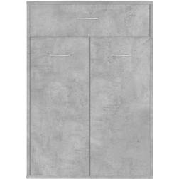 vidaXL Wood Concrete Grey Shoe Rack 60x84cm