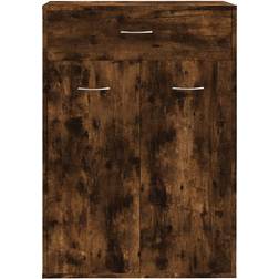 vidaXL Wood Smoked Oak Shoe Rack 60x84cm