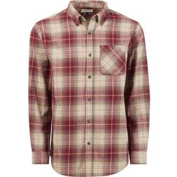 Magellan Outdoors Canyon Creek Long Sleeve Flannel Shirt - Windsor Wine/Humus Plaid