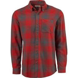 Magellan Outdoors Canyon Creek Long Sleeve Flannel Shirt - Red Ochre/Dark Shadow