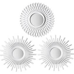 BONNYCO Pack of 3 White Wall Mirror 25cm