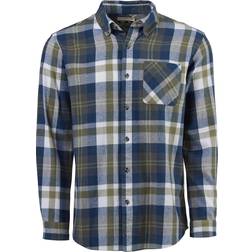 Magellan Outdoors Canyon Creek Long Sleeve Flannel Shirt - Dark Shadow/Deep Lichen Green Plaid