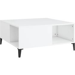 vidaXL Engineered Wood White Coffee Table 80x80cm